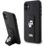 Karl Lagerfeld KLHCN61GSAKCPK Gripstand Saffiano Karl&Choup for iPhone 11/Xr 6.1" / black
