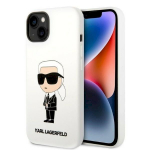 Karl Lagerfeld KLHCP14MSNIKBCH Silicone Ikonik Hardcase for iPhone 14 Plus/15 Plus 6,7" / white