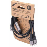 USB-kaabel Troika laadimiskaabel Trident Pro, 1,2m, 3in1, Black
