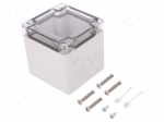 Enclosure: multipurpose | X: 82mm | Y: 84mm | Z: 85mm | TG PC | grey | IK08