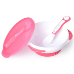 Accessories, strollers for children kidsme  Kidsme bļoda ar piesūcekni  vāciņu un termokarotīti  Lavender  no 9 mēn. 9832LA
