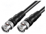 Cable | 75&Omega; | 2m | BNC plug,both sides | black