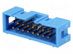 Socket | IDC | male | PIN: 16 | straight | THT | gold-plated | 2.54mm