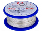 Silver plated copper wires | 2mm | 100g | 1.6m | -200&divide;800&deg;C