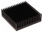 Heatsink: extruded | black | L: 53.3mm | W: 53.3mm | H: 16.51mm | anodized