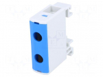 Splice terminal: rail | 1.5&divide;16mm2 | ways: 1 | terminals: 2 | blue | TS35