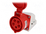 Connector: AC supply 3-phase | socket | female | 32A | 400VAC | IP44