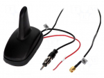 Antenna | SHARK | AM,FM,GPS | DIN,SMA-A | 12VDC | Kind: RG174
