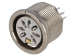 Socket | DIN | female | PIN: 7 | Layout: 270&deg; | THT | 34V | 2A | silver plated