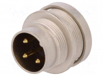 Connector: M16 | socket | male | soldering | PIN: 3 | 5A | 250V | IP40