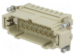 Connector: rectangular | male | Han Ex | PIN: 16 | 16+PE | size 16B | 16A