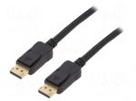 Cable | DisplayPort 1.2 | DisplayPort plug,both sides | 15m | black