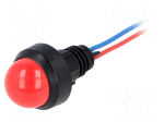 Indicator: LED | prominent | 12VDC | 12VAC | Cutout: &Oslash;13mm | IP40
