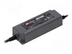 Power supply: switched-mode | for LED strips | 60W | 24VDC | 2.5A