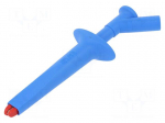 Clip-on probe | crocodile | 16A | 1kVDC | blue | 4mm
