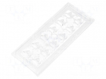 LED lens | rectangular | transparent | H: 9.17mm