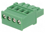 Pluggable terminal block | 5mm | ways: 4 | angled 90&deg; | plug | female