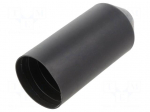 Heat shrink cap | glued | 40mm | black | crosslinked polyolefin POX