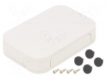 Enclosure: with panel | PF | X: 100mm | Y: 67.4mm | Z: 22.5mm | ABS | white