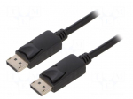 Cable | DisplayPort plug,both sides | 5K,HBR3,UHD 2880p | 3m | black
