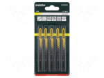 Hacksaw blade-set | wood,plastic,jigsaw | 74mm | 9teeth/inch | 5pcs.