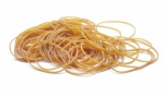 Gumijas naudai, D=50mm x 1.5mm, 100%, bē&scaron;ā krāsā, 1000g