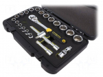 Wrench-set | socket spanner | 3/8" | 23pcs.