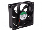 Fan: DC | axial | 12VDC | 92x92x25mm | 66.76m3/h | 28dBA | slide | 24AWG
