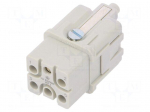 Connector: HDC | contact insert | female | GWconnect | PIN: 6 | 400V