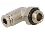 Push-in fitting | angled | -0.99&divide;20bar | nickel plated brass