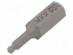 Screwdriver bit | hex key,spherical | HEX 3/32" | Overall len: 25mm