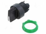 Switch: rotary | 22mm | Stabl.pos: 2 | black | none | IP66 | prominent