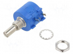 Potentiometer: shaft | multiturn | 10k&Omega; | 2W | &plusmn;5% | 6.3mm | linear