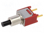 Switch: push-button | Pos: 2 | SPST-NO | OFF-(ON) | Illumin: none | THT