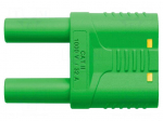 Laboratory connector: 4mm banana | stackable safety shunt | 32A