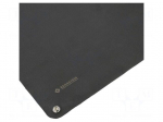 Mat: bench | ESD | black | L: 500mm | Width: 400mm | Thick: 0.5mm | 70&deg;C