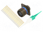 Connector: military | socket | female | PIN: 22 | straight | crimped
