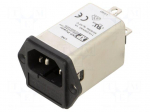 Connector: AC supply | socket | male | Inom: 1A | Ir: 0.25&divide;0.45mA | 6.5mH