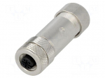 Connector: M12 | plug | PIN: 4 | female | straight | IP67 | screw terminal