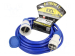Extension lead | 3x2.5mm2 | 10m | PUR | blue | Sockets no: 1 | 16A