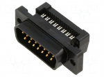 Connector: D-Sub | black | plug | male | PIN: 15 | IDC | straight | 1.25A
