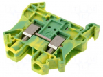 Splice terminal: rail | Urated: 800V | screw terminal | yellow-green