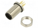 Connector: M12 | plug | PIN: 8 | male | 60V | straight | IP67 | soldering | 2A