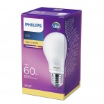 PHILIPS LED stikla 60W A60 E27 Silti balta 2700K matēta spuldze 8718696472187 929001243082
