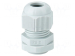 Cable gland | PG11 | IP65 | polyamide | light grey