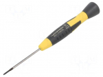 Screwdriver: precision | slot | 1.5x0.25mm | Blade length: 50mm | ESD