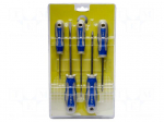 Screwdriver: universal-set | Phillips,slot | 5pcs.