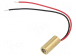 Module: laser | 5mW | red | line | 650nm | 3&divide;12VDC | 20mA | Laser class: 1