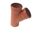 KG ārdarbu atzars DN 110/110; 90&deg;,PP, oranžs KG ārdarbu atzars