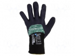 Protective gloves | Size: 10,XL | black | latex,mineral fiber